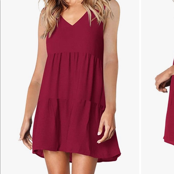 New without tags Burgundy swing dress size med - Picture 3 of 3